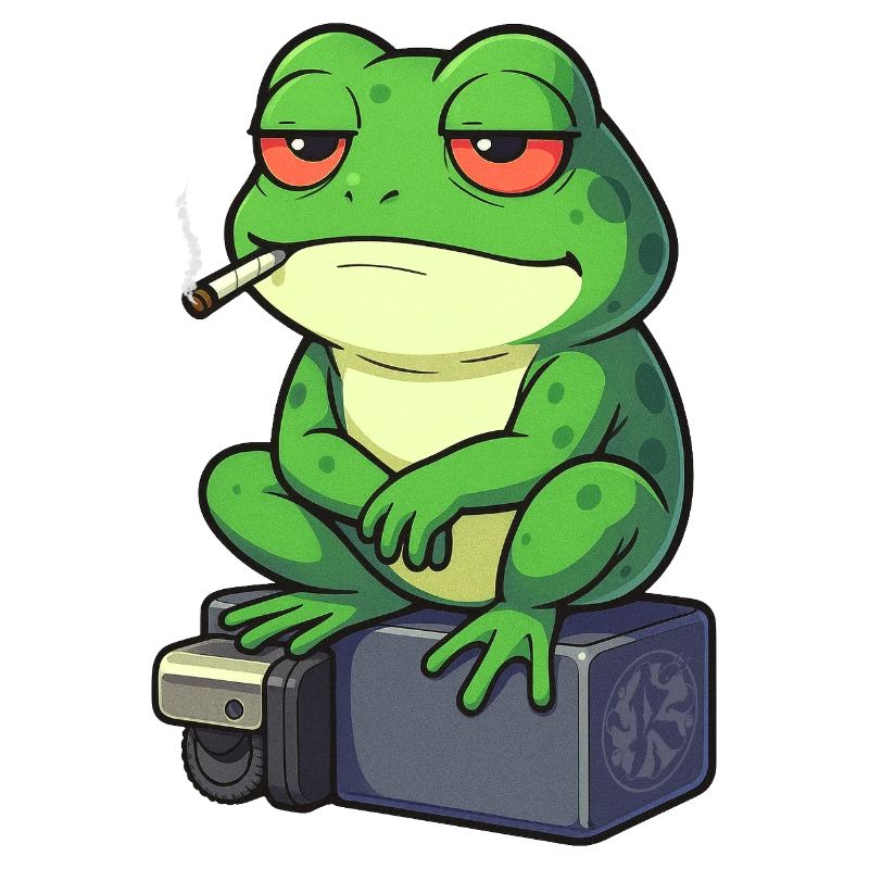 Frosch Entspann dich mit einer Zigarette