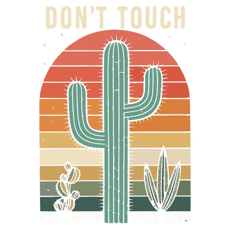 Retro Cactus Do Not Touch