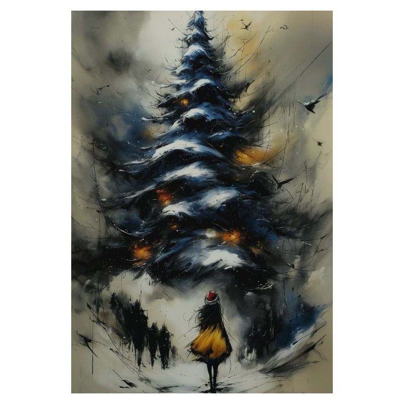 Winter path under the tree