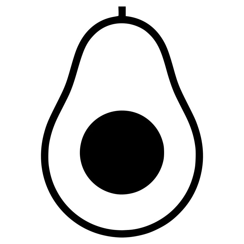 Avocado Half Pit, Icon