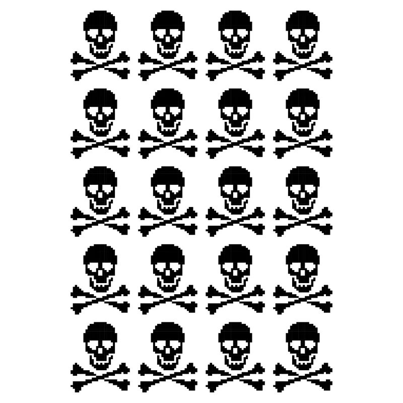 pixelated skulls pattern