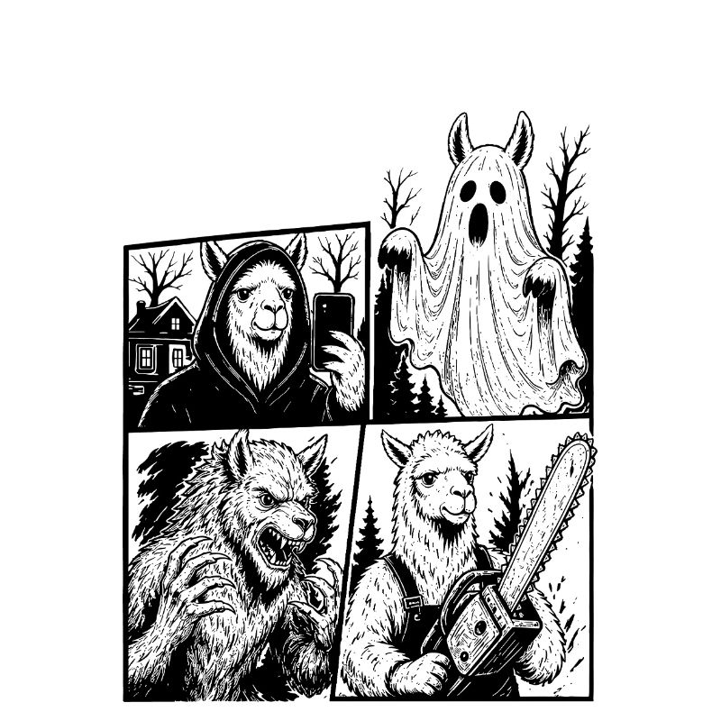 Sans drame Llama Horror Comic