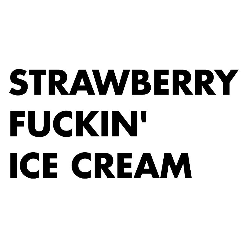 Erdbeer Eis - schwarzer Schriftzug