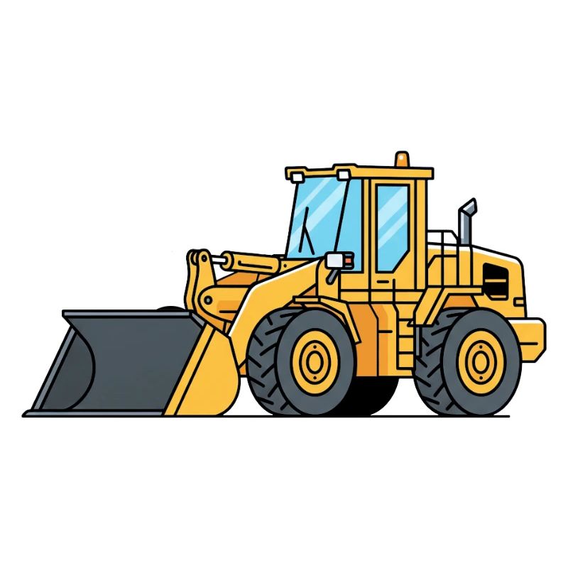 Machine de construction à chargeuse sur pneus