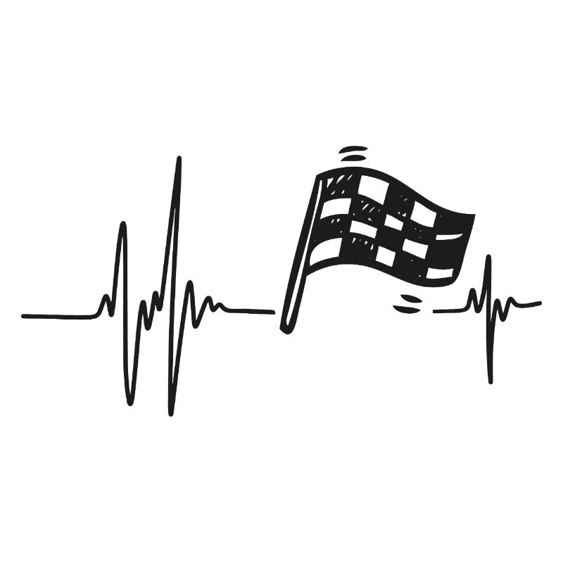 Motor Racing | Heart Bat Checkered Flag