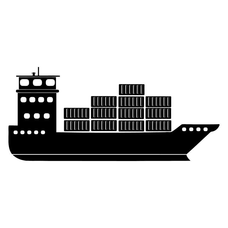 Seecontainerschiff oder Boot mit Containern