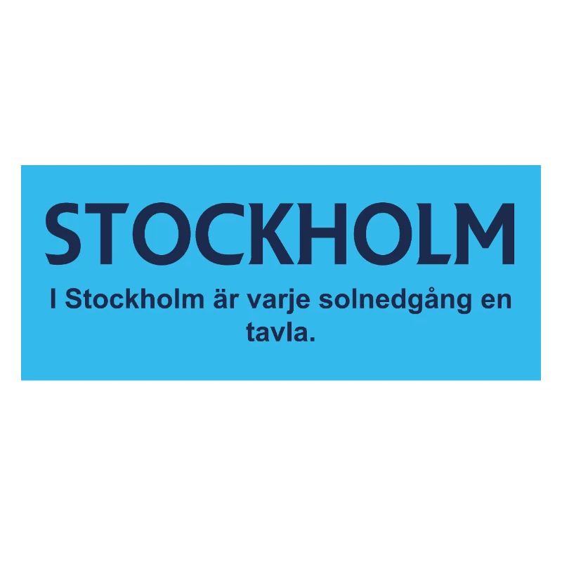 Conception de panneau de coucher de soleil à Stockholm