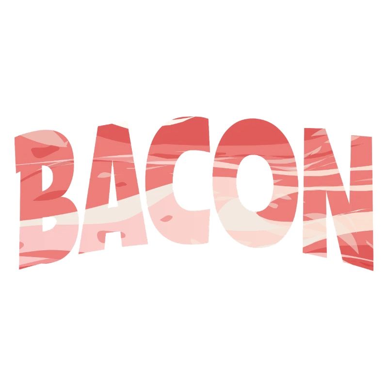 Backward Turned Bacon Illustration