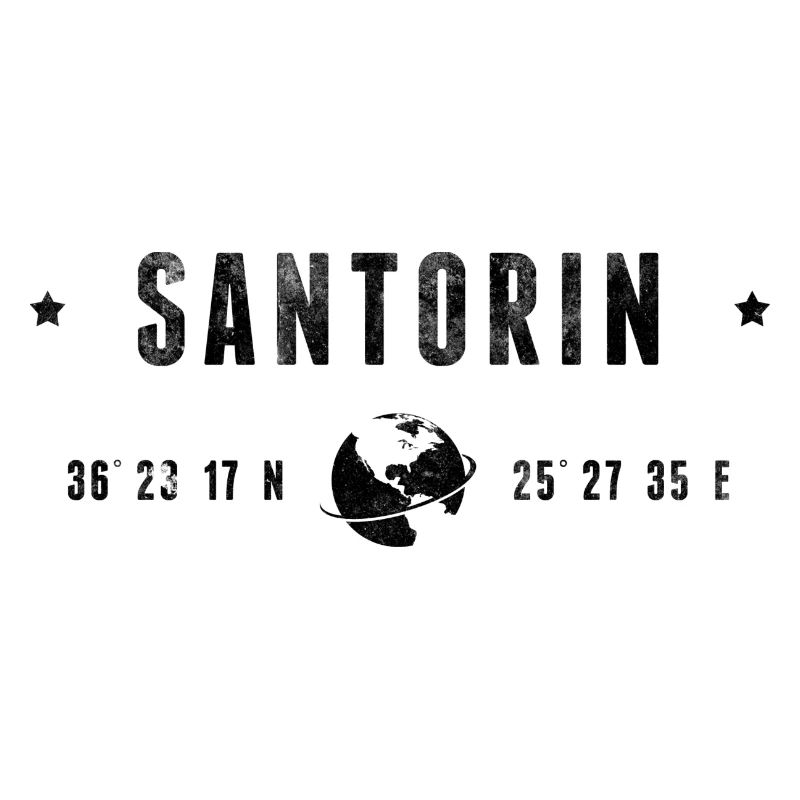 Santorini Stylized Geographical Coordinates