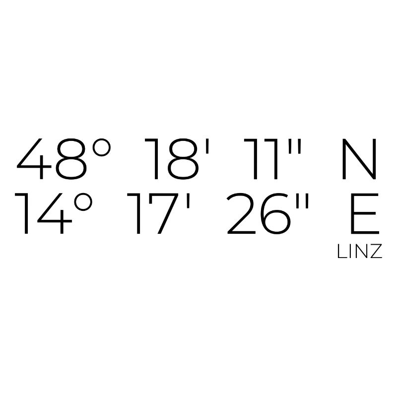 Coordinates Linz, Austria