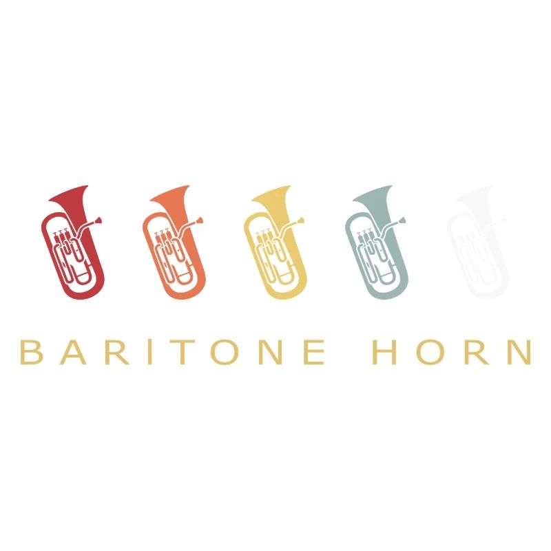 Baryton cor, harmonie rétro, cuivres instrument