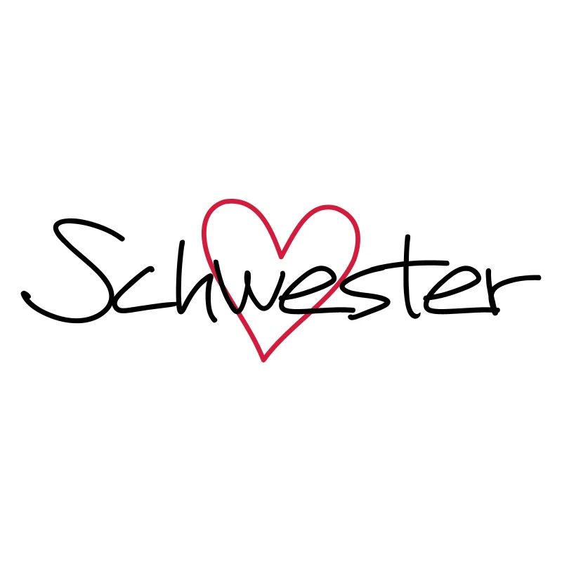 Herz Schwester Schwesterherz Geschenk Liebe