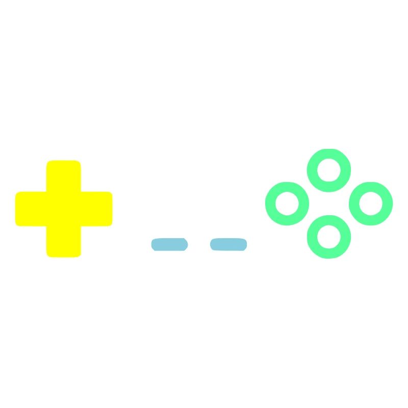 Gaming Controller Buttons Retro Vector