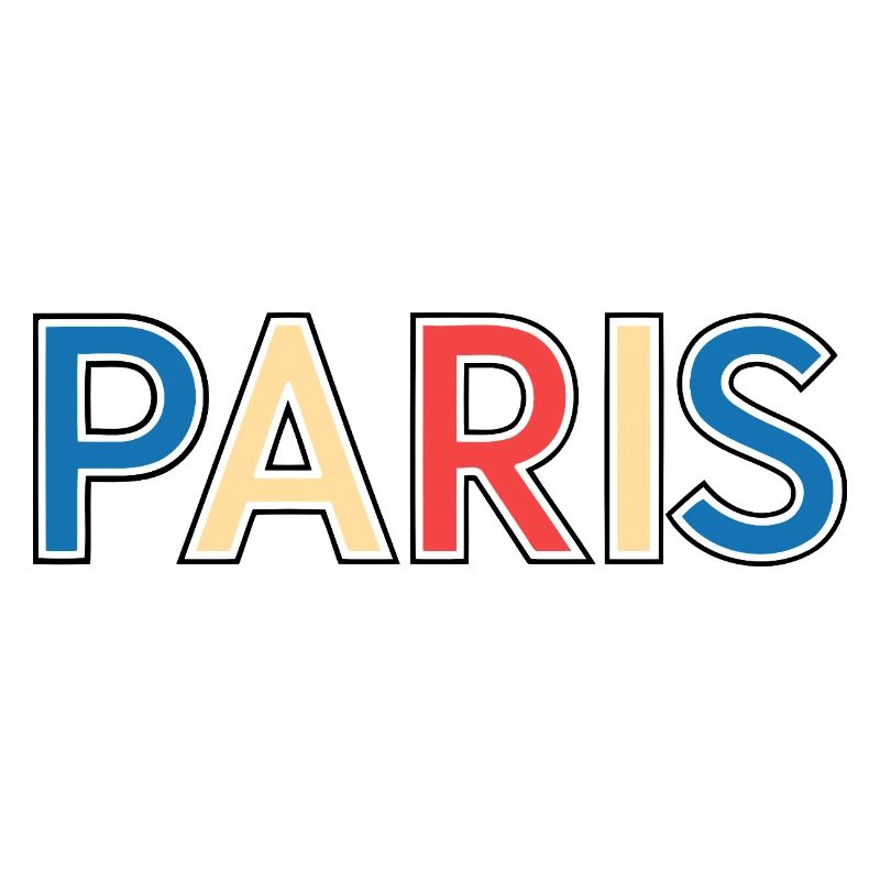 Multicolored retro Paris