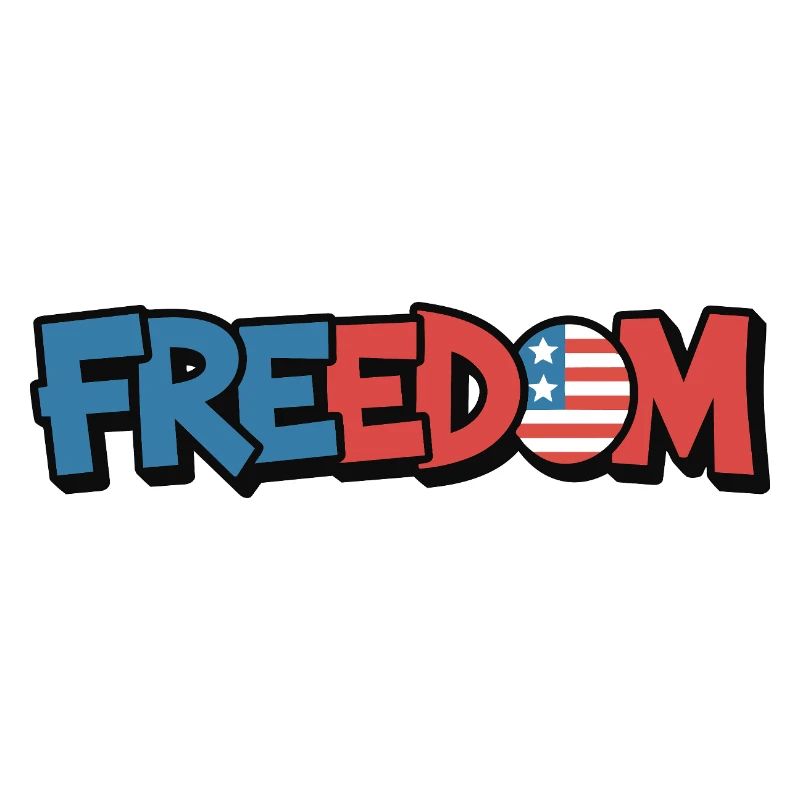 Freedom Typography Statement Design