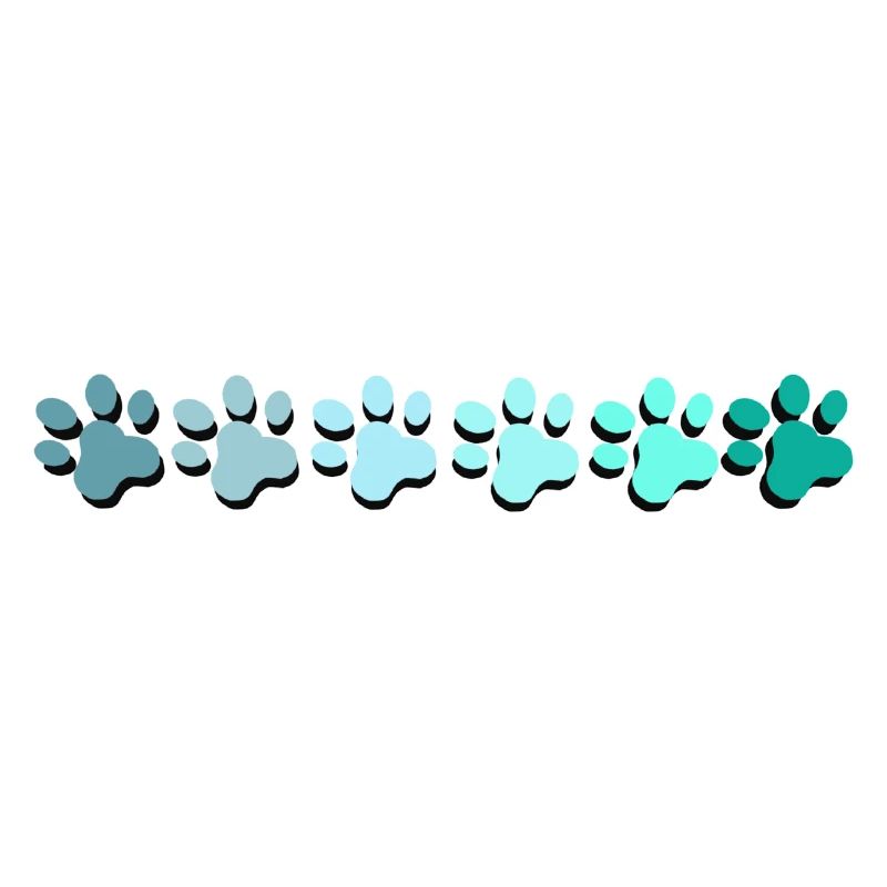 Conception abstraite d’empreinte de patte dans les couleurs de la mer