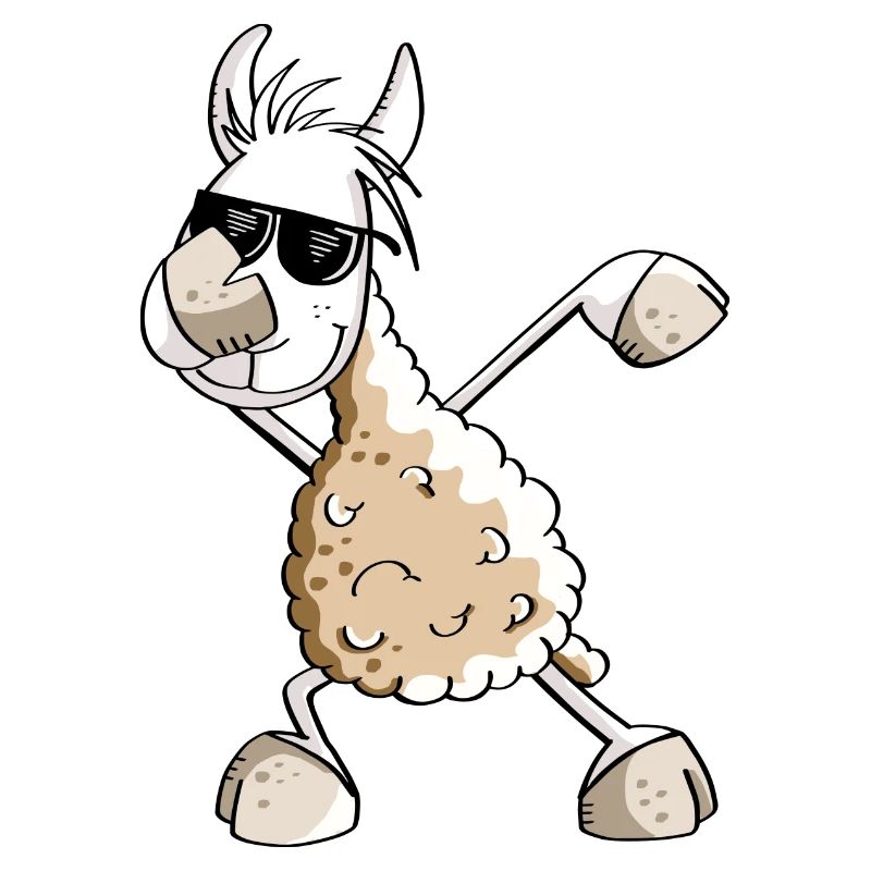 Cool Dab Dance Lama - Dabbing Alpaca - Comic Fun