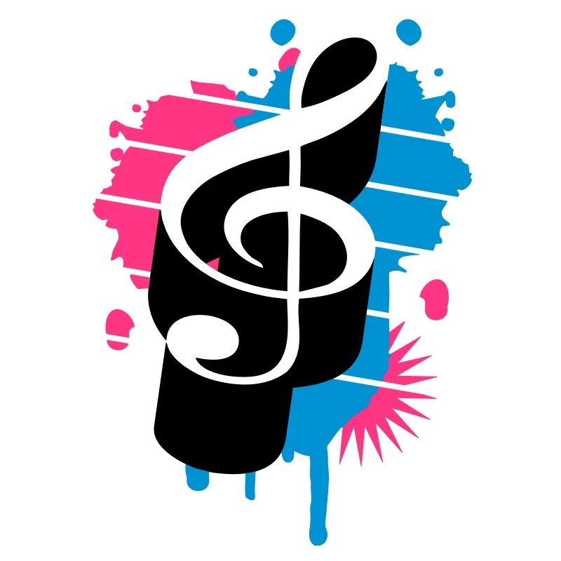 A clef as a graffiti