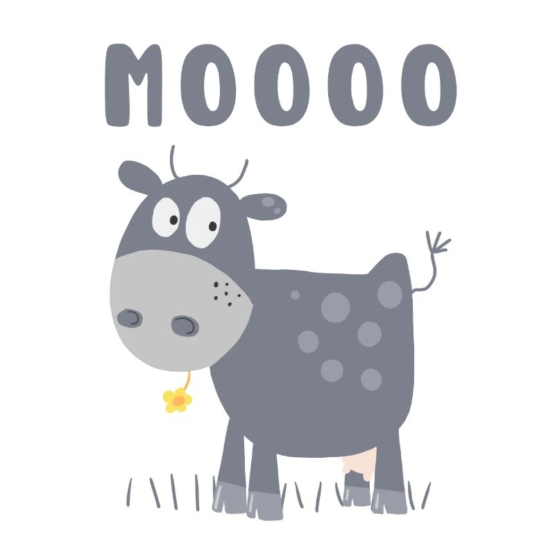 Mooo Kuh Comic Rind Bauernhoftier Comic