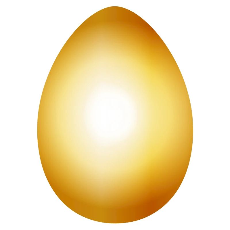 golden egg - gilded chicken egg for Easter