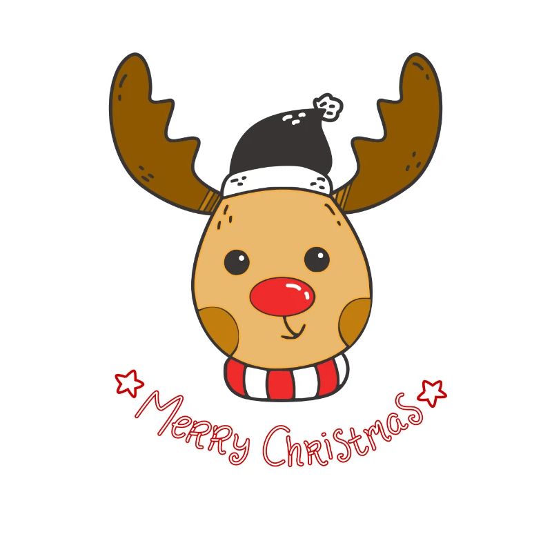 Conception de Noël mignon renne Rudolph