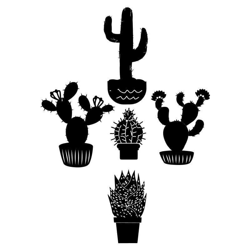 Five cacti