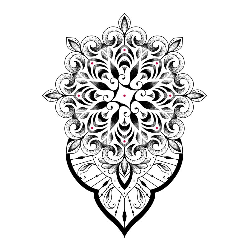 Mandala graphic dot work