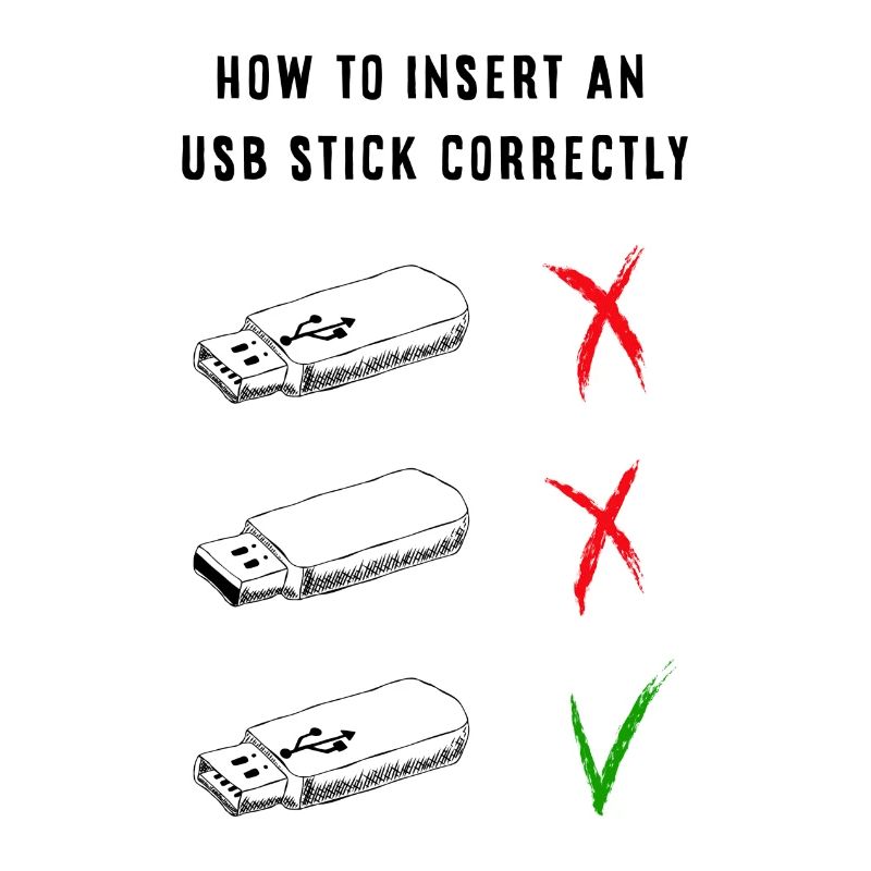 How to insert an usb stick correctly