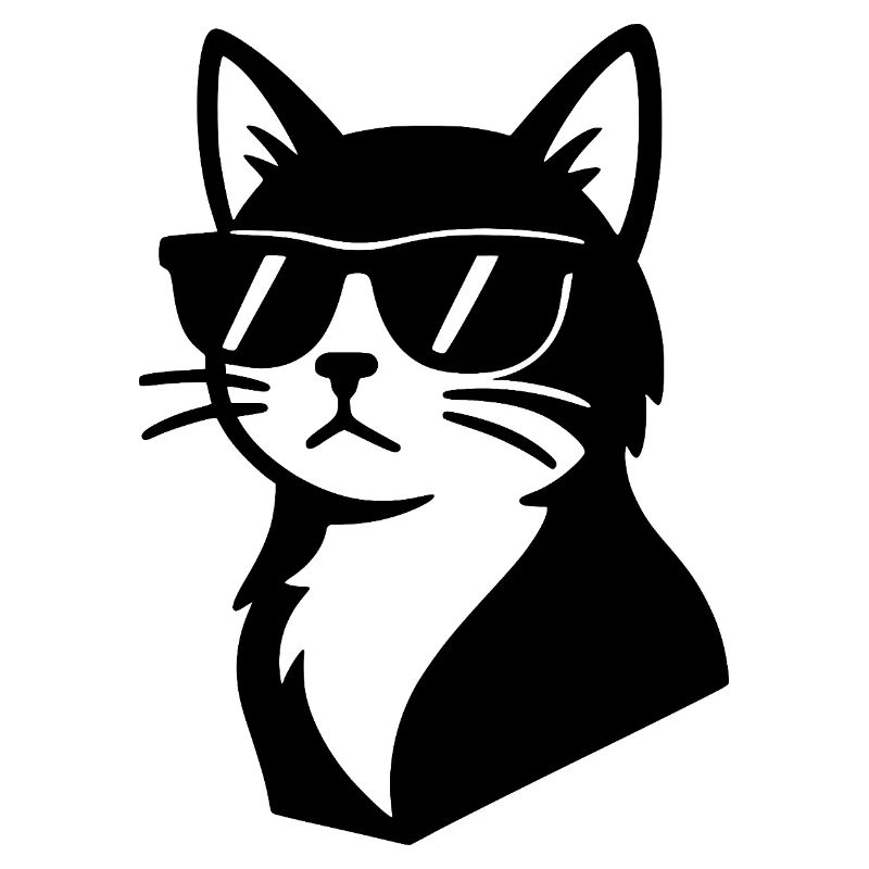 Coole Katze – Stylish Cat mit Sonnenbrille
