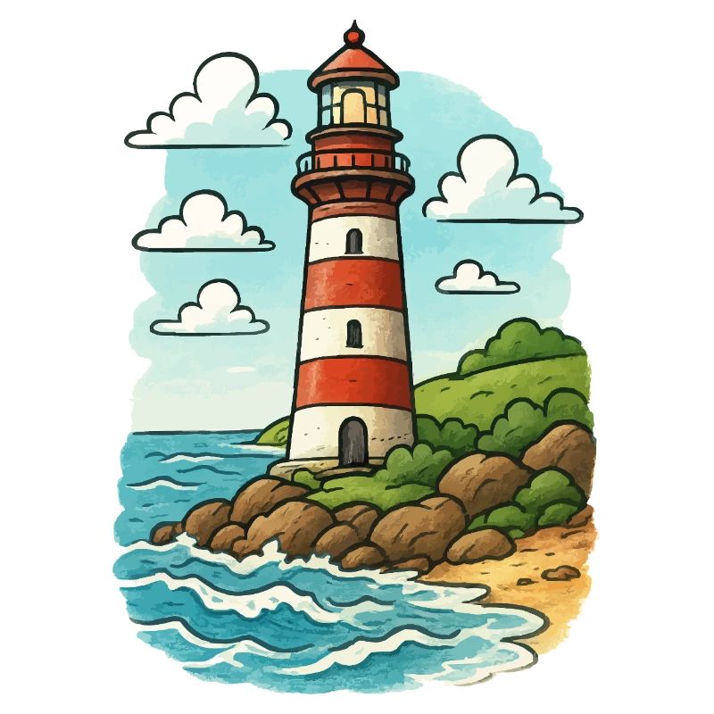 Lighthouse on the coastal path