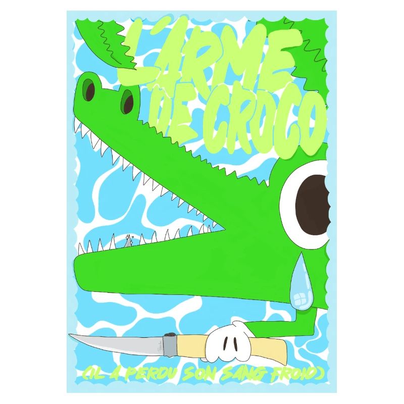 L'arme de Crocodile Jeu de mots Graffiti Rigolo