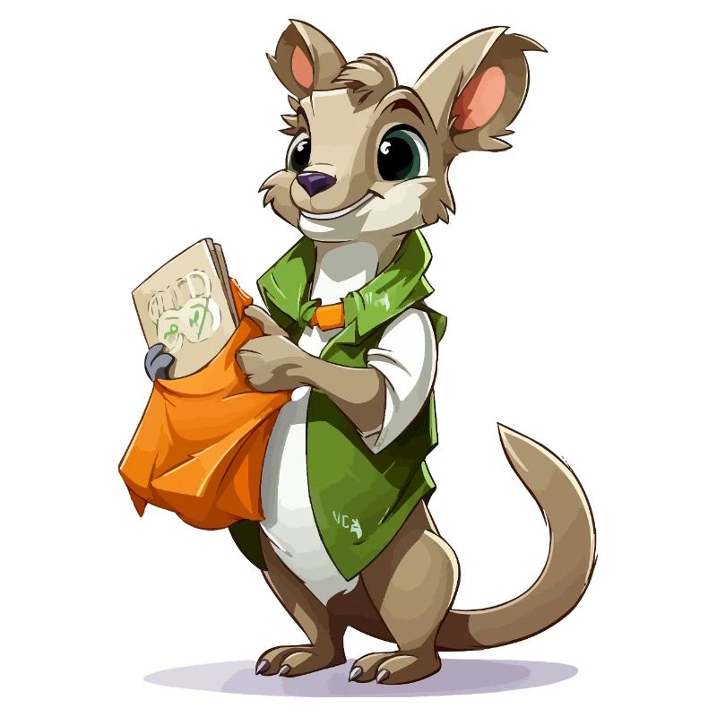 Känguru mit Einkaufstasche