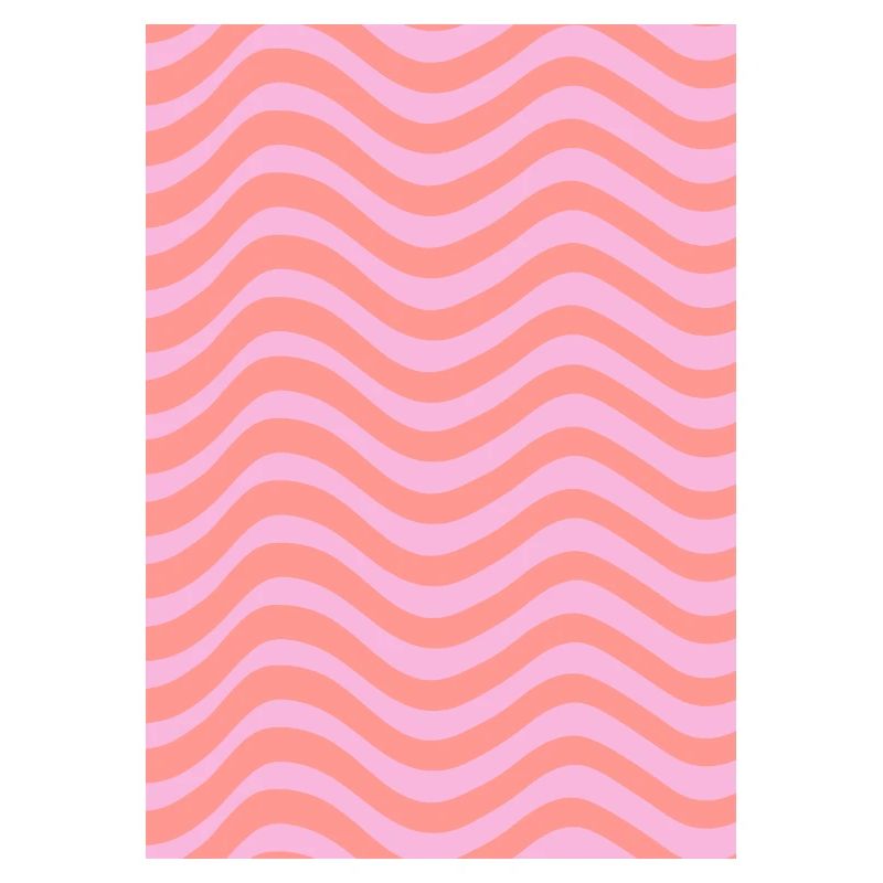 Stripe Wave Pattern - Pink Customizable