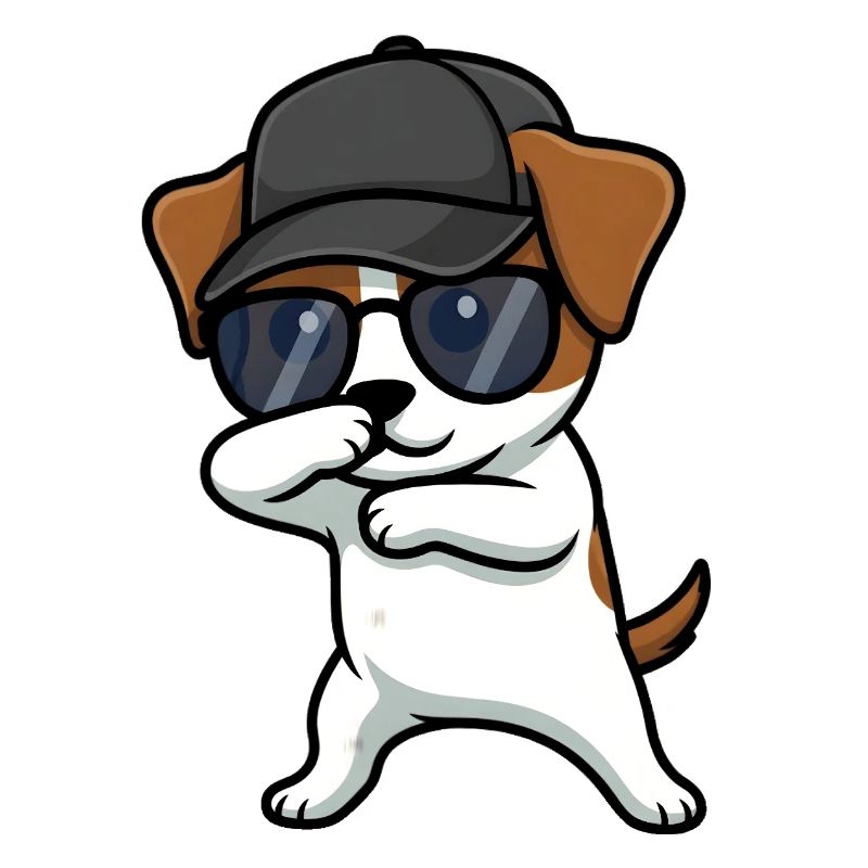 Dabbing Jack Russel Terrier