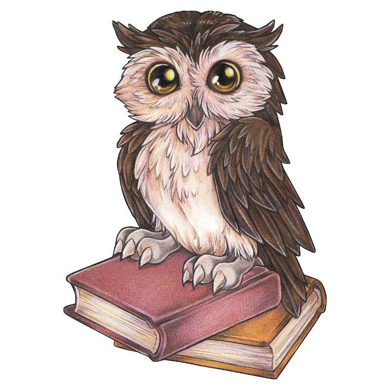 Niedliche Lesende Eule Bücherwurm Geschenk Bücher