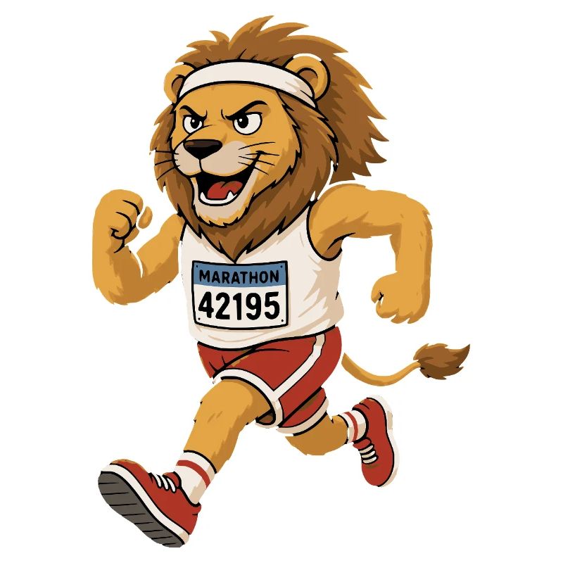 Lion courant dans le style comic