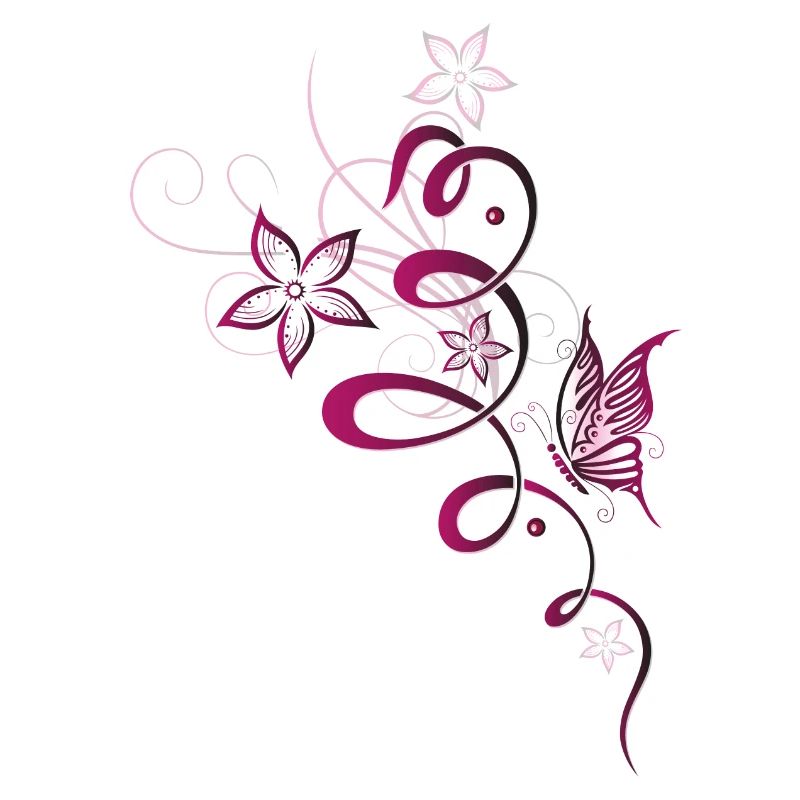 Spring flowers butterfly Spring cherry red