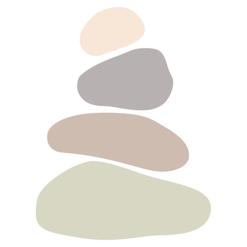 Calming Stone Stack Wall Art – Minimalist Zen