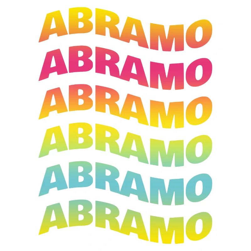 Abraham t-shirt text wave effect wave effect