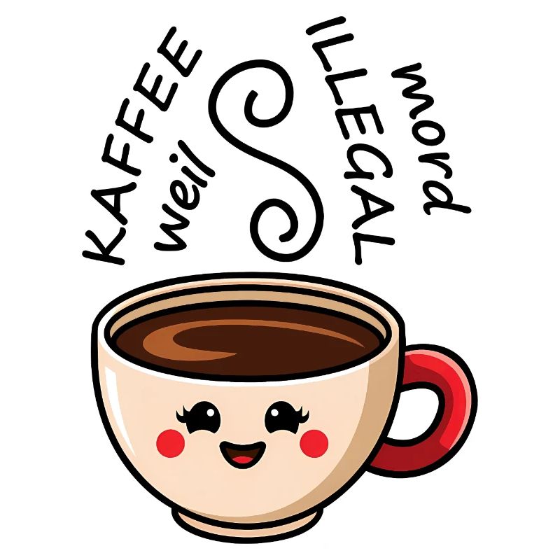 Verspielte Kaffeetasse mit Gesicht