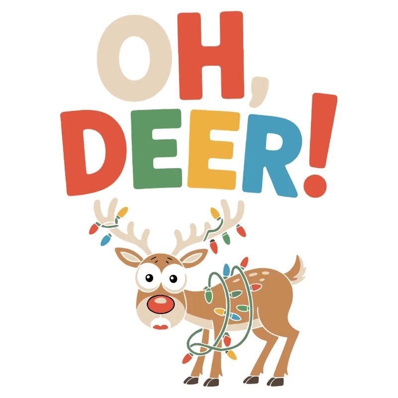 Oh, cerf ! Conception de cadeau de Noël drôle