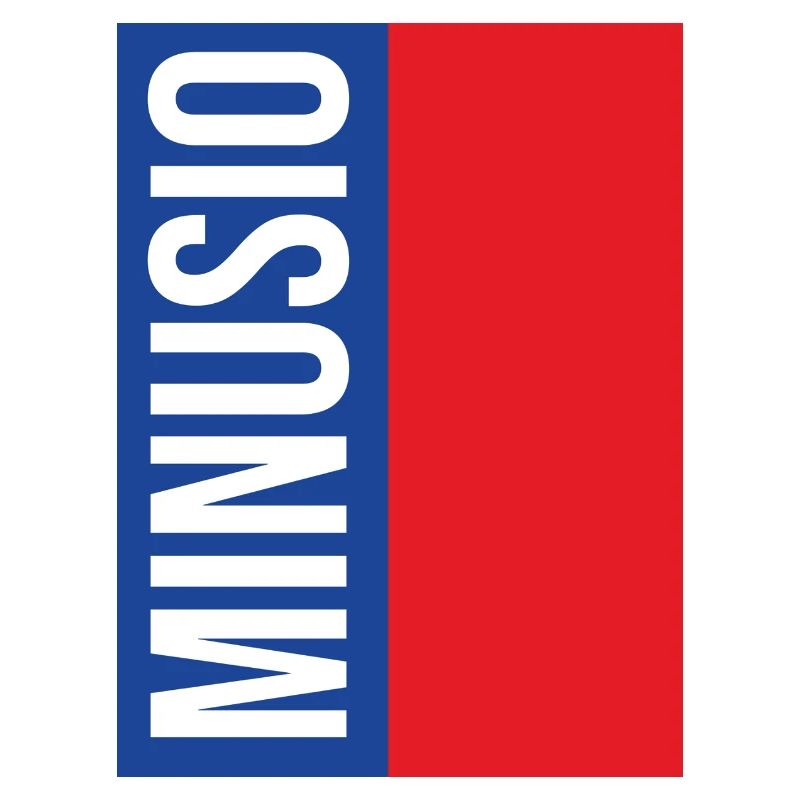 Minusio Vertical Typography Blue Red