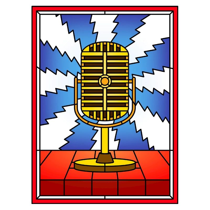 Conception rétro de vitrail micro