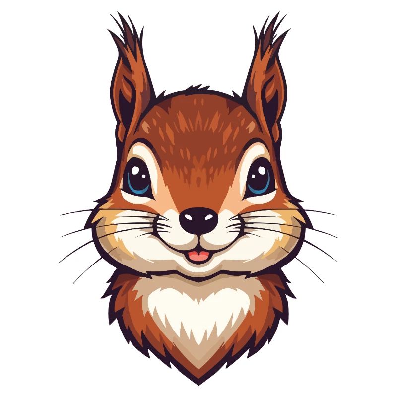 Süßer Eichhörnchen Kopf