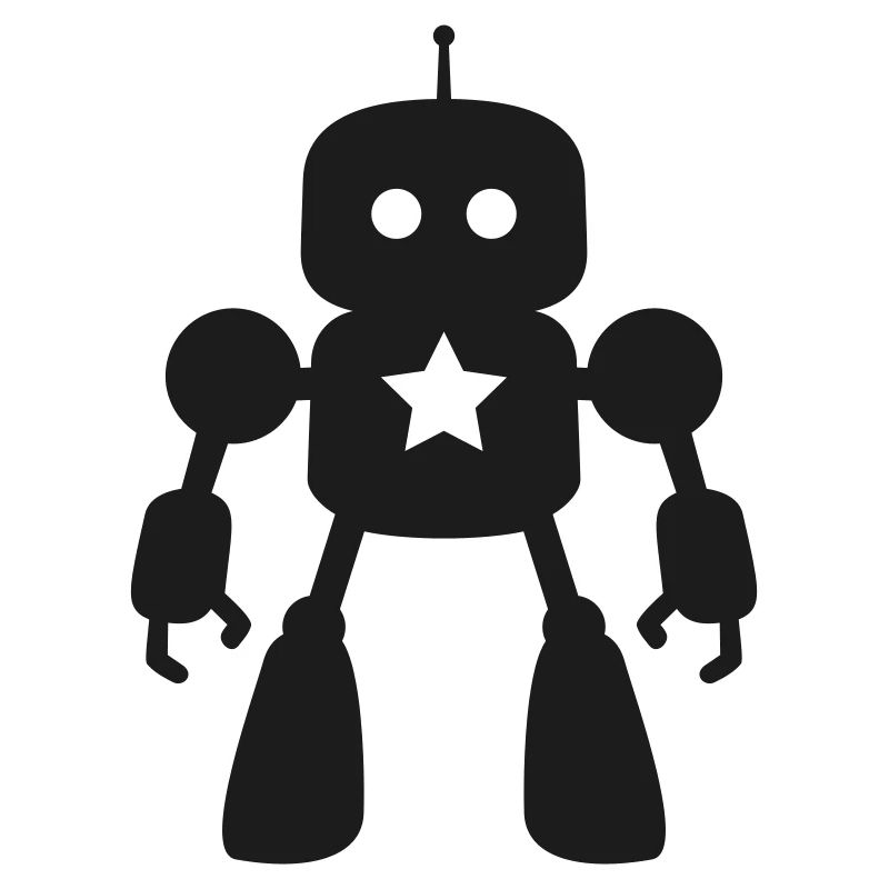 Roboter mit Stern KI Sci-Fi Nerd