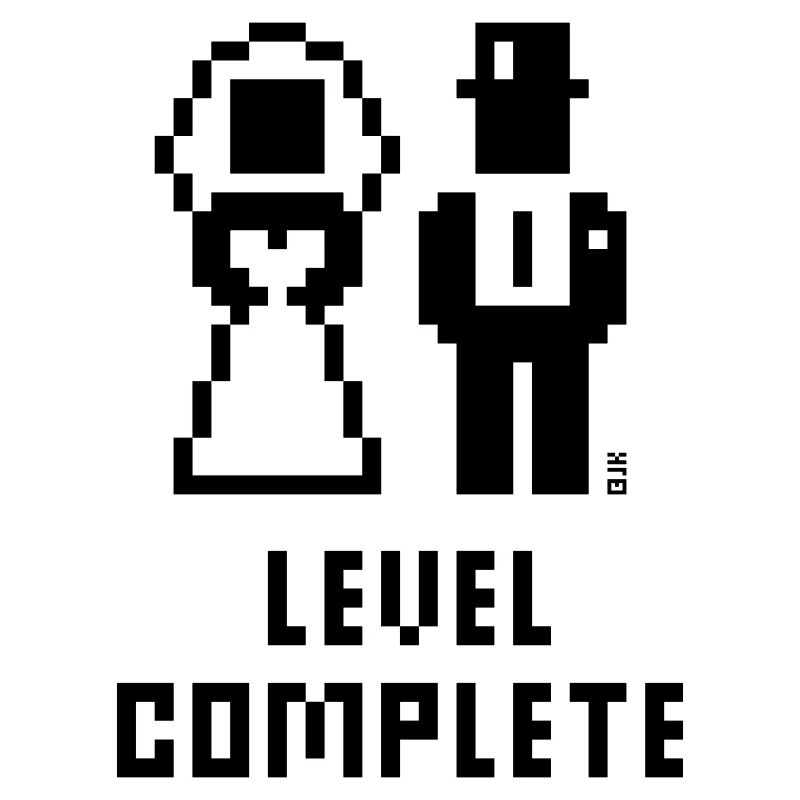 Level Complete (Wedding / Bachelor Party / Pixel / Bold / B)
