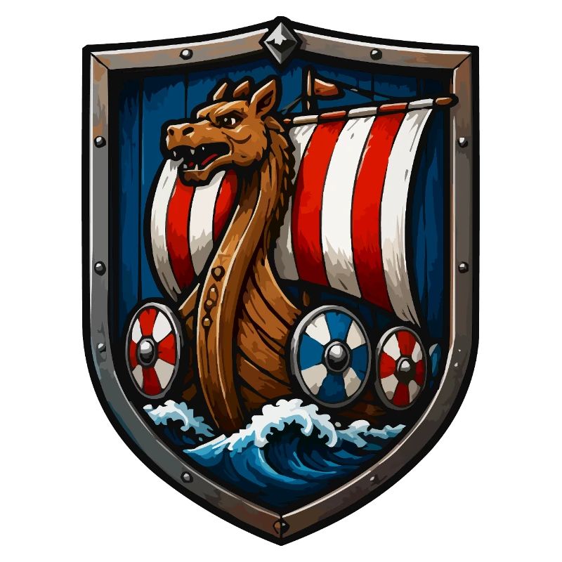 Wikinger Drachenboot Schild