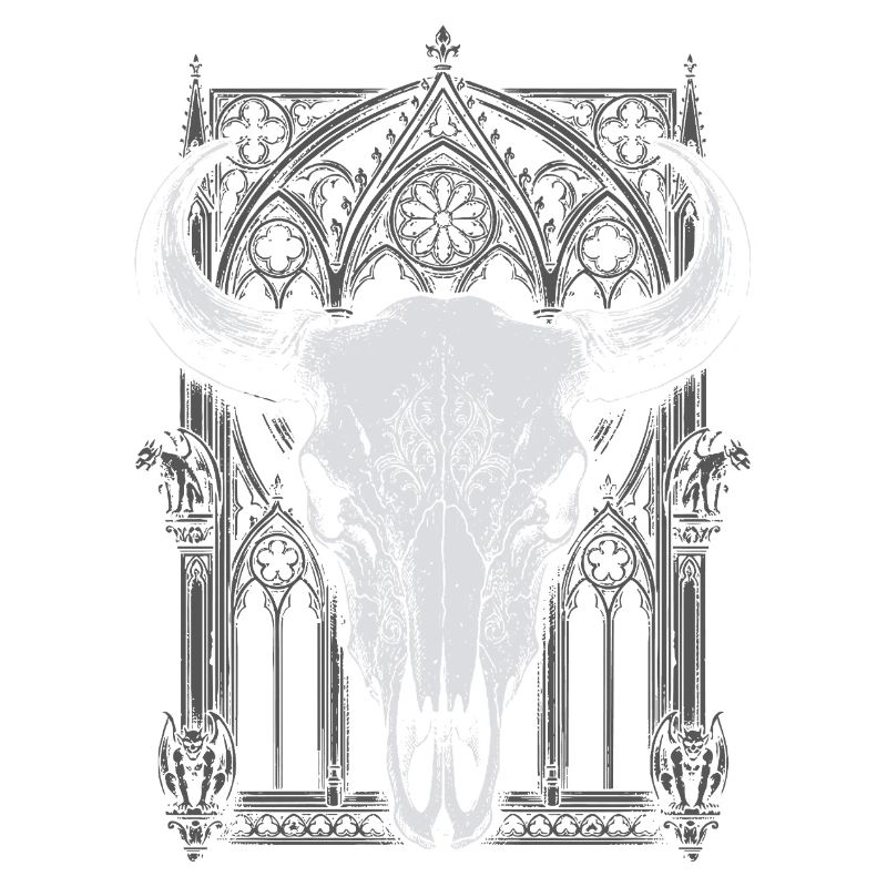 Gothic Bull Skull Crest