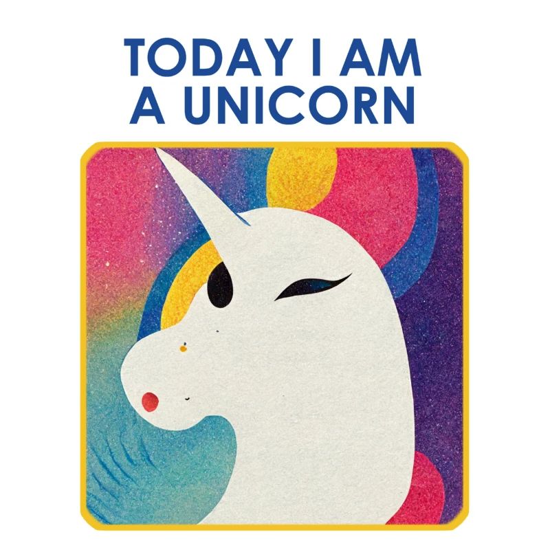 Licorne avec devise – Design unique