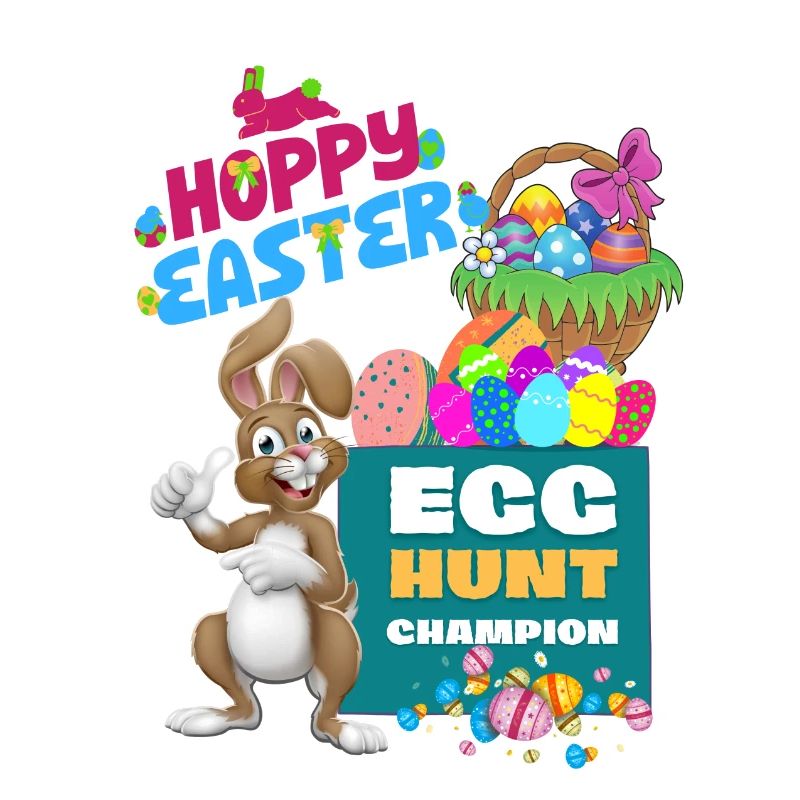 Happy Easter Osterhase Egg Hunt Champion Ostern